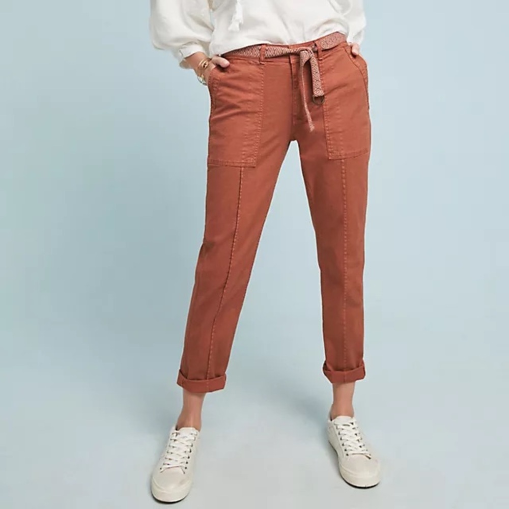 Anthropologie Terracotta Cropped Pants